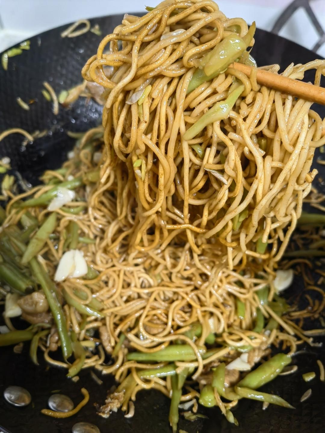 地道老北京扁豆焖面 豆角焖面 太好吃小心吃撑哦