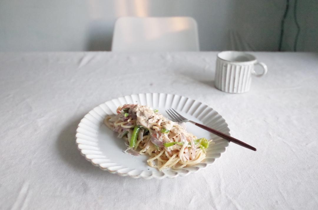金枪鱼蟹柳奶汁意面