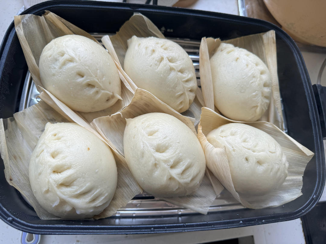 摩飞锅山苜楂菜包子