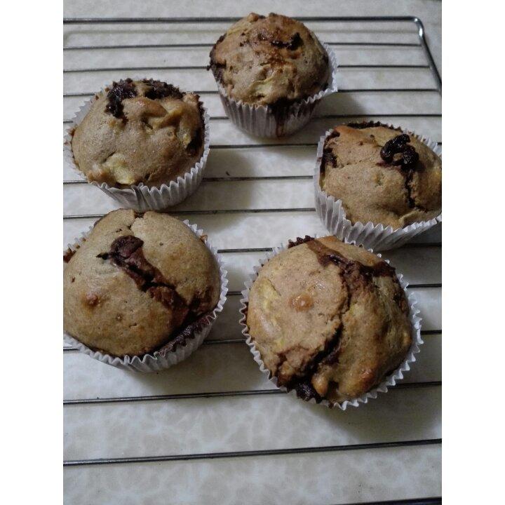 全麦爆浆核桃早餐马芬丨健康·烘焙