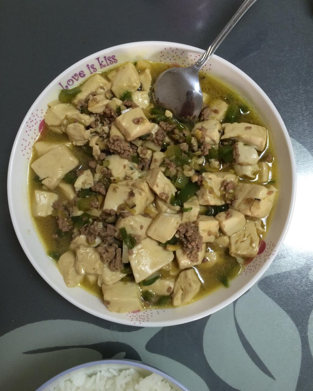 肉末烧豆腐