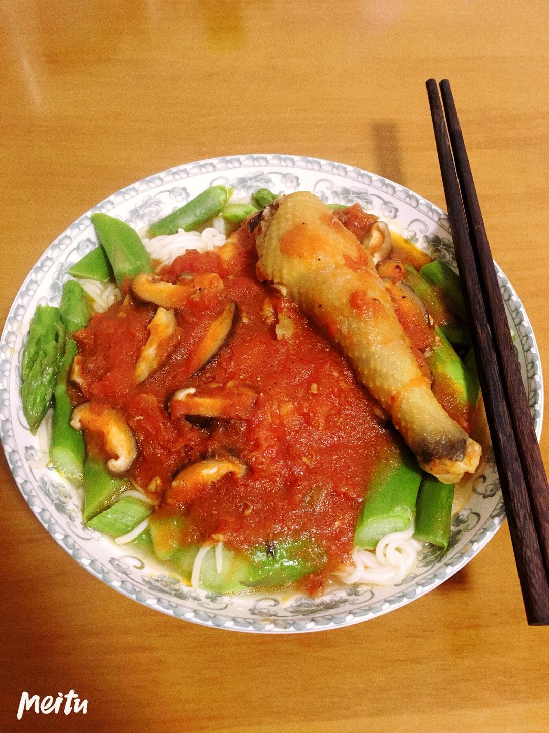 番茄炖鸡面
