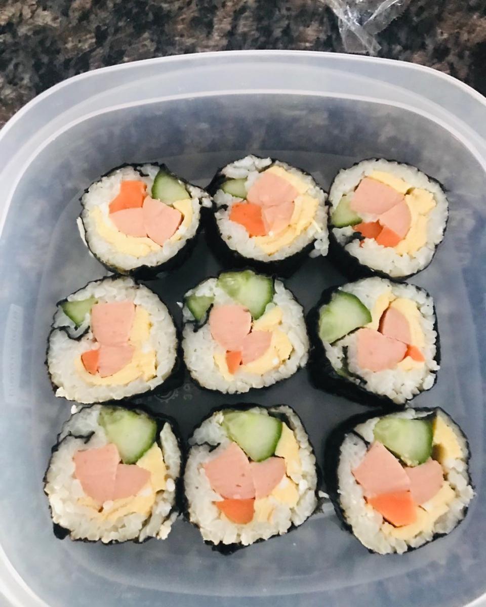 韩国朋友亲授的紫菜包饭김밥