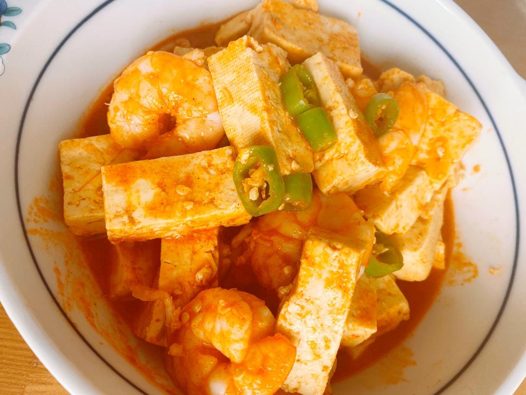 鲜到流眼泪の虾头炖豆腐