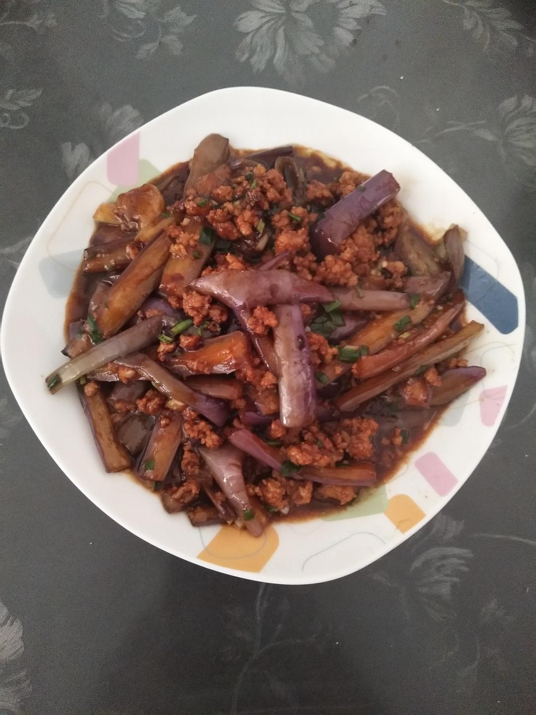 红烧肉沫茄子