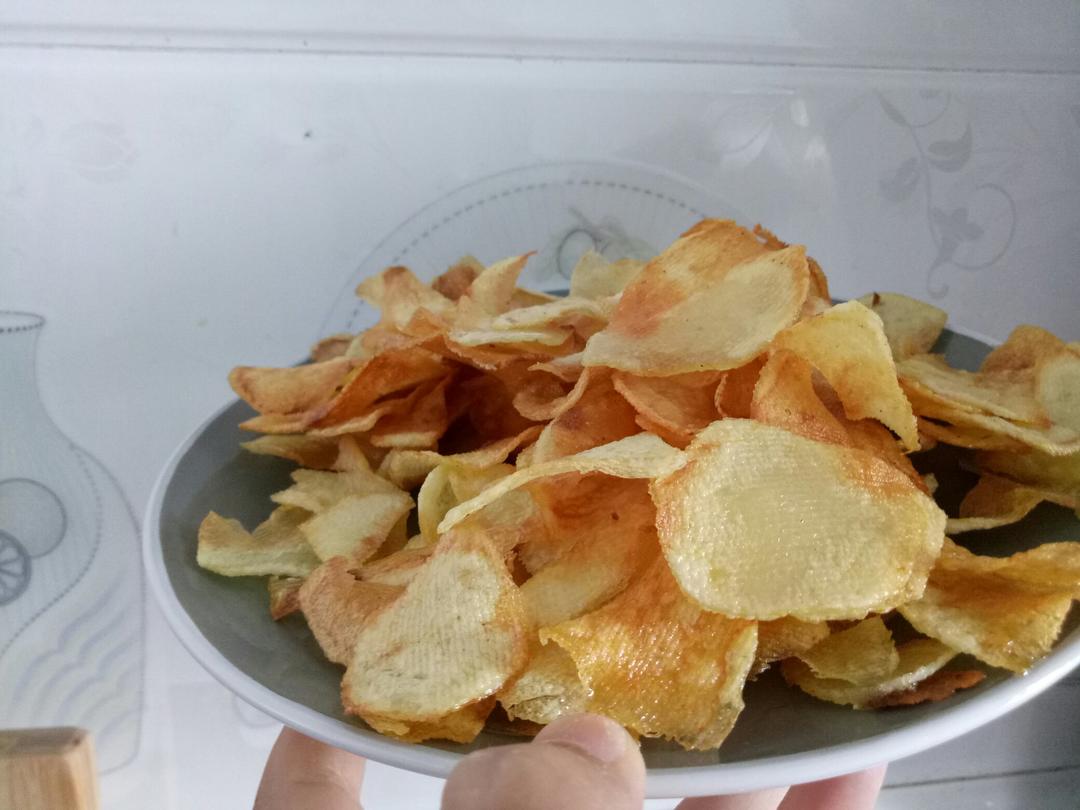 超简单自制炸薯片嘎嘣脆
