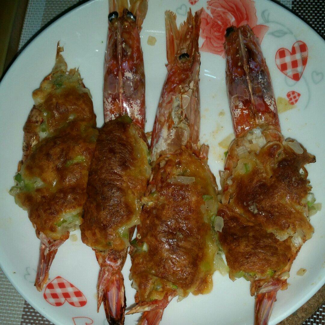 奶酪焗阿根廷红虾