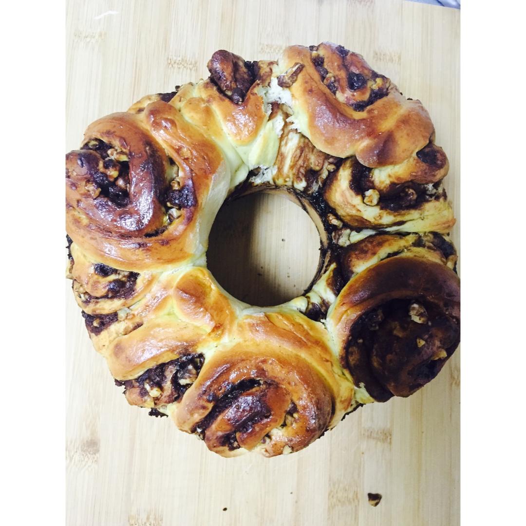 红糖肉桂核桃手撕面包