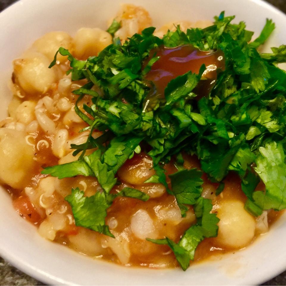 番茄鹰嘴豆炖糙米饭