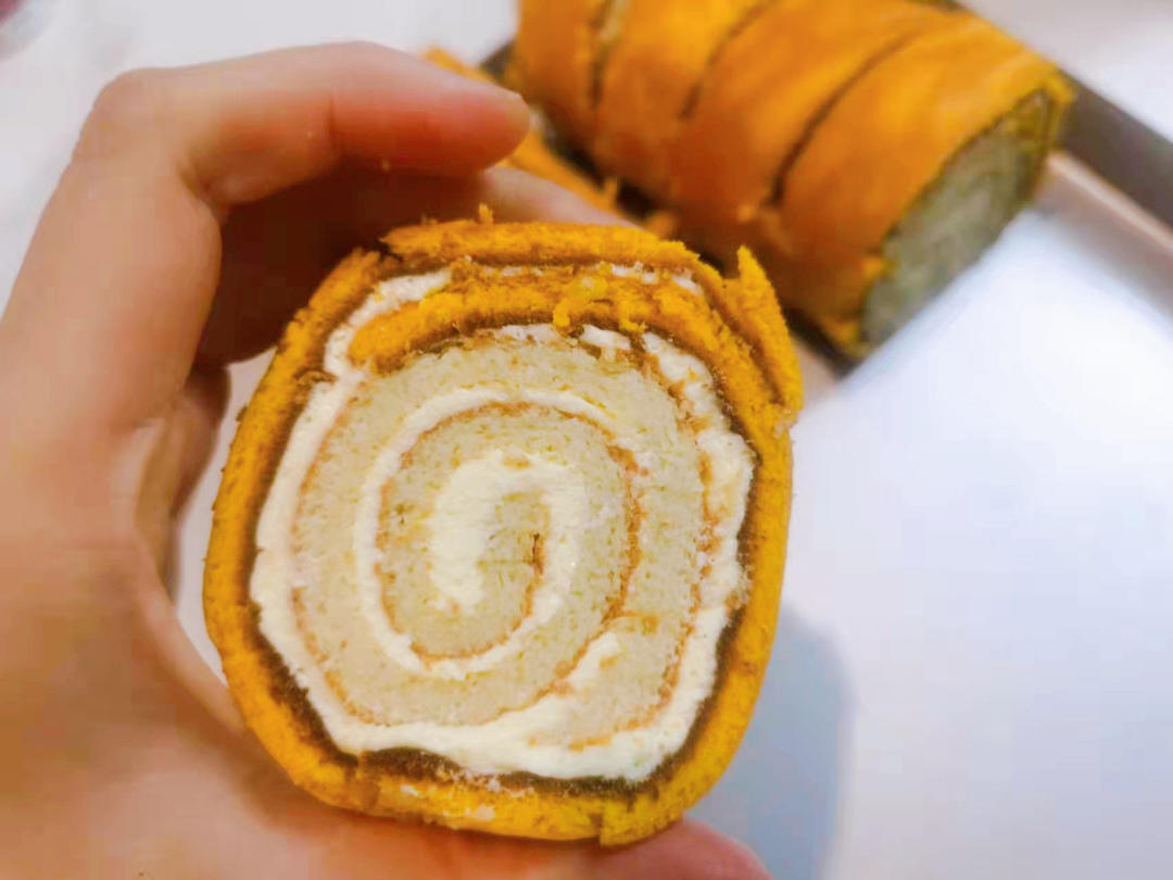 生酮咸黄奶油虎皮蛋糕卷