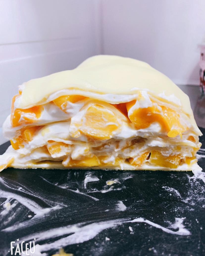 零基础做芒果千层蛋糕（8寸）