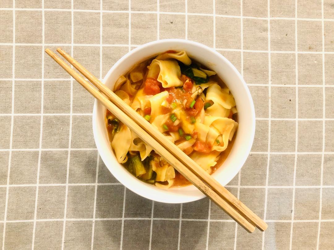 番茄鸡蛋炒面片