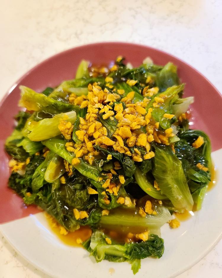 👩‍🍳蒜头酥蚝油生菜〈家常菜〉的做法