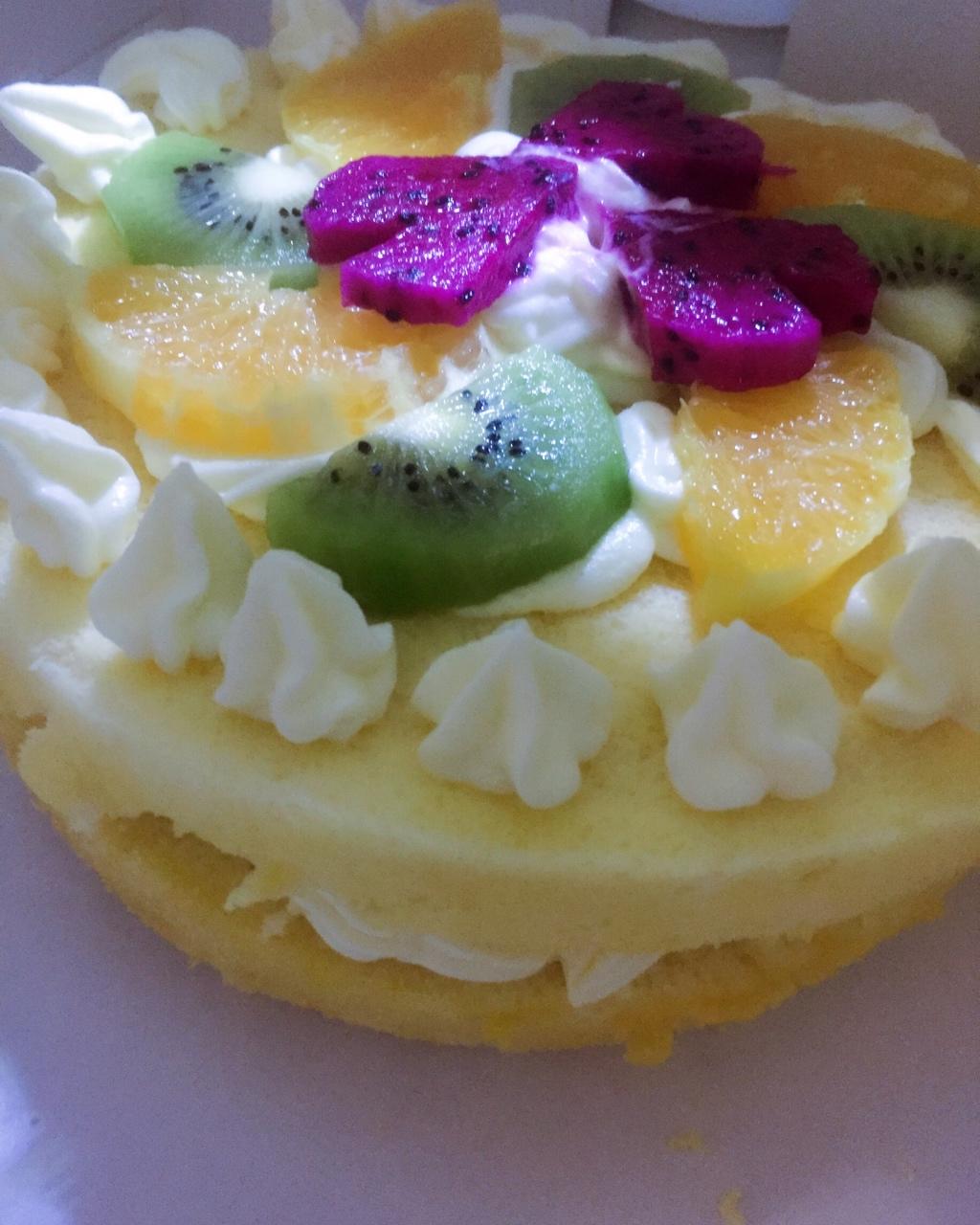 【零失败】不会裱花没关系的水果裸蛋糕 芒果裸蛋糕 完美戚风胚