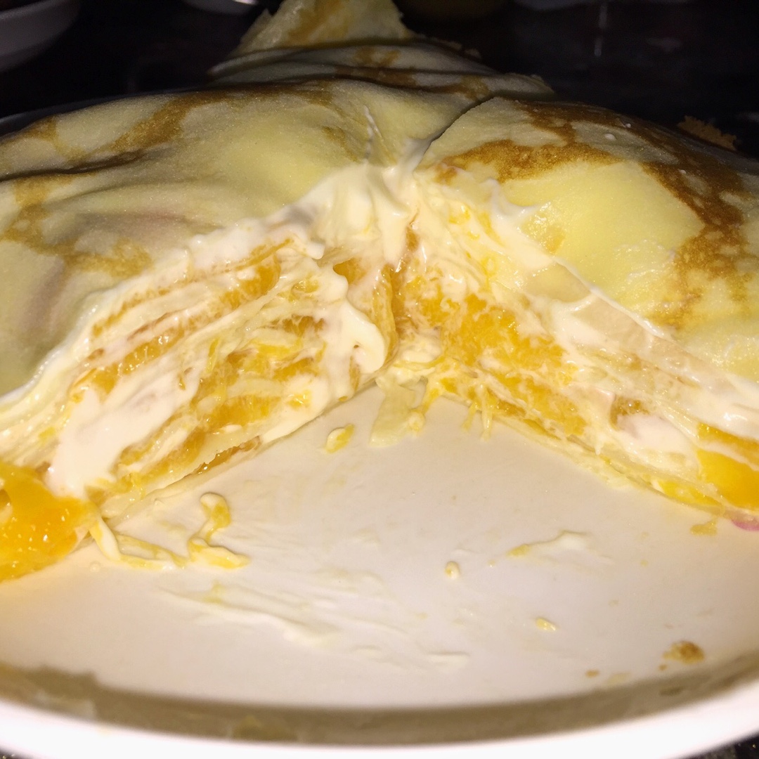 芒果千层蛋糕，100%成功告别煎皮无能