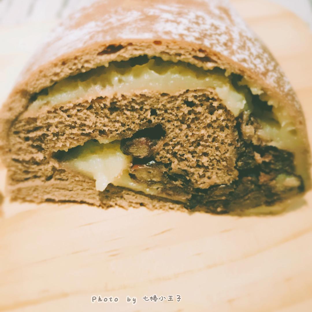 麻薯红豆可可软欧的做法