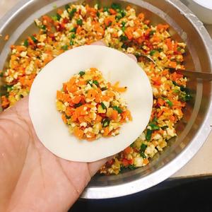 老豆腐胡萝卜虾米饺子的做法 步骤12