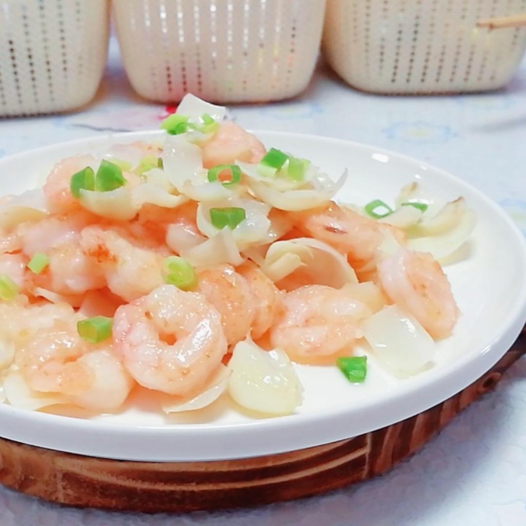 脆，嫩，甜的百合炒虾仁
