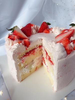 草莓蛋糕（自制草莓酱）的做法 步骤5