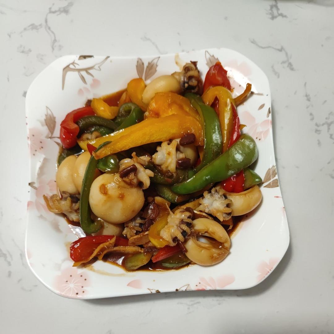 家常快手菜  酱爆墨鱼仔（15分钟搞定）