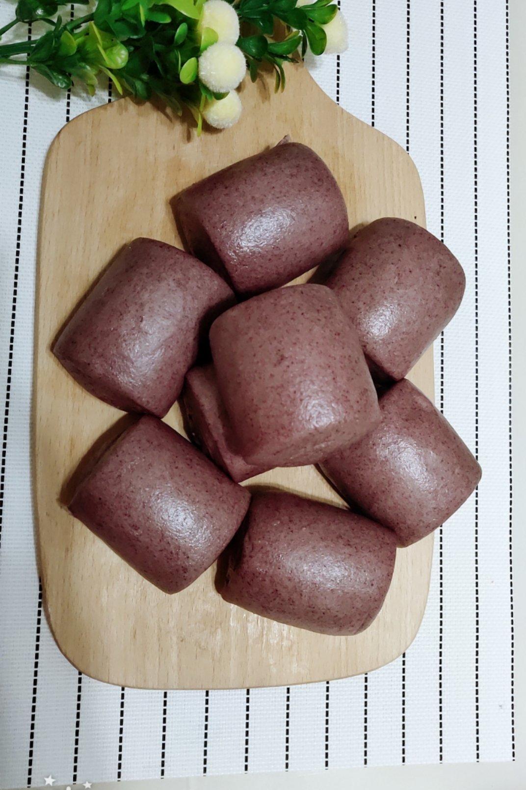 黑米双色馒头花卷（一次发酵）