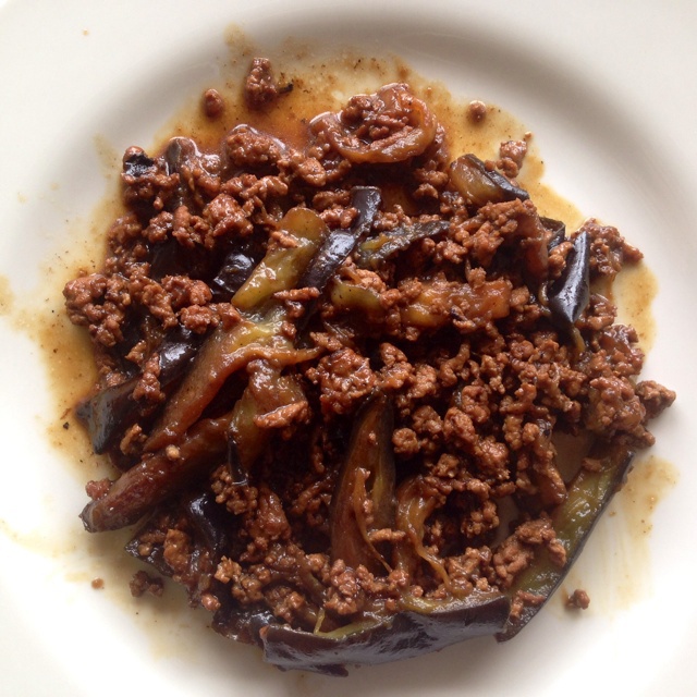 红烧肉末茄子