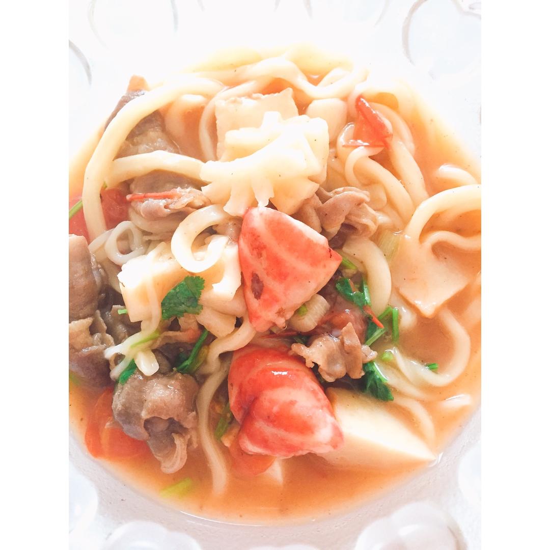 独家快手超好吃番茄羊肉捞面