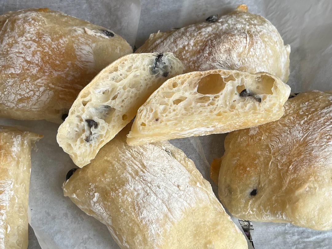 【ciabatta】家庭版恰巴塔，软乎乎的拖鞋面包