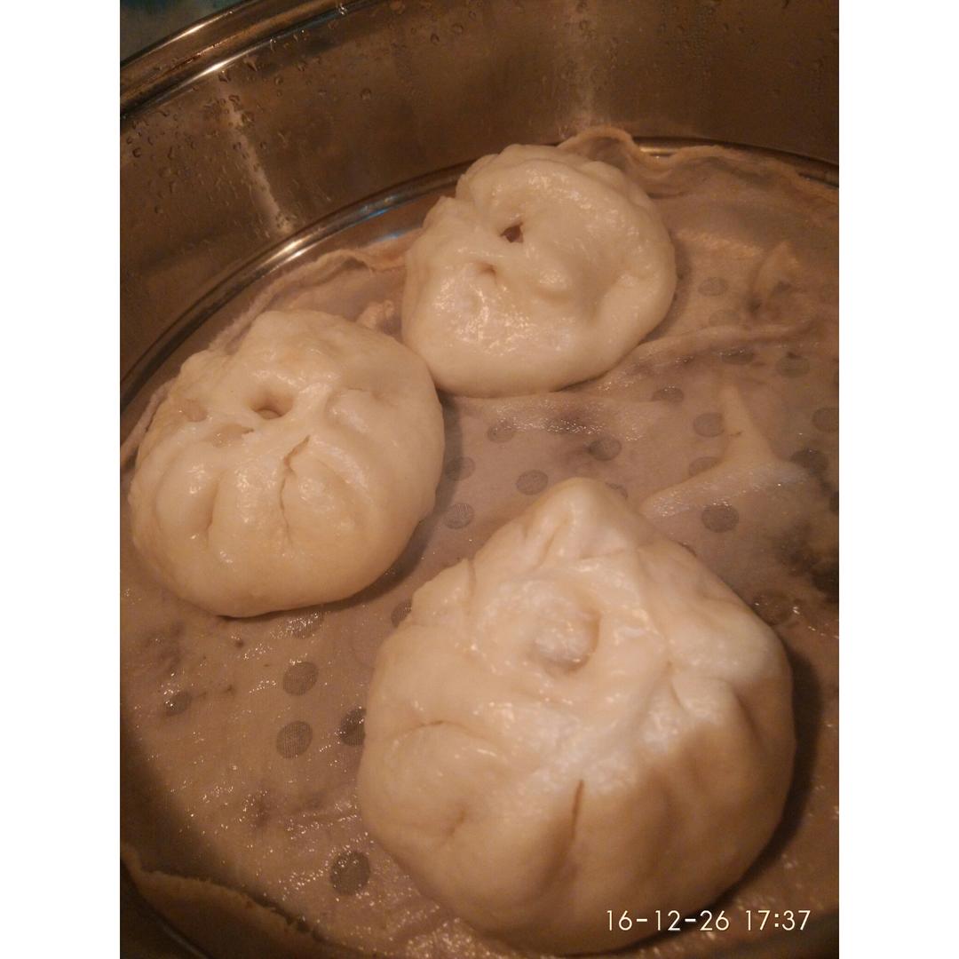 用面包机和面做包子