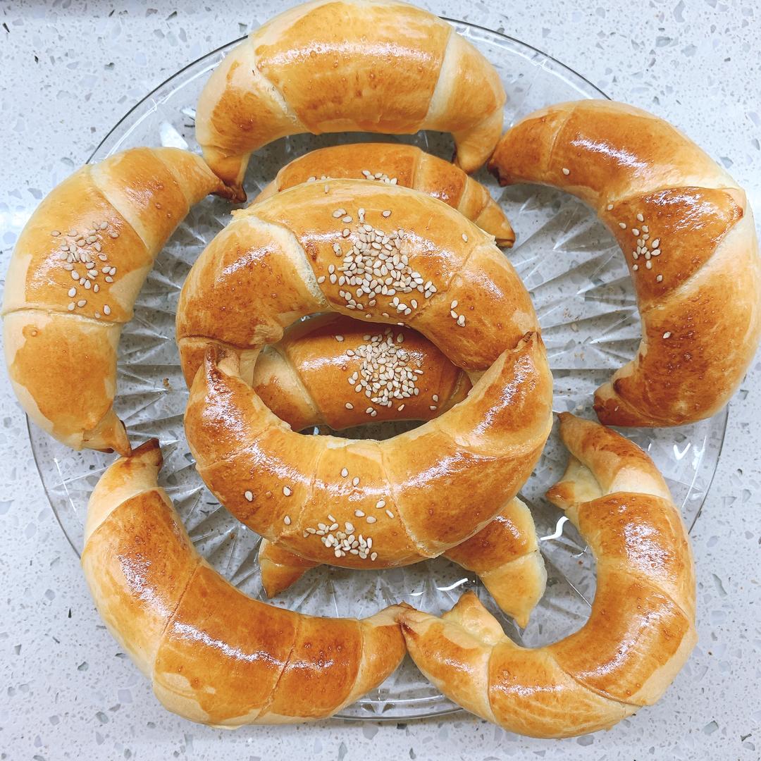 牛魔王🐮牛角包🥐柔软版非起酥版少油的做法