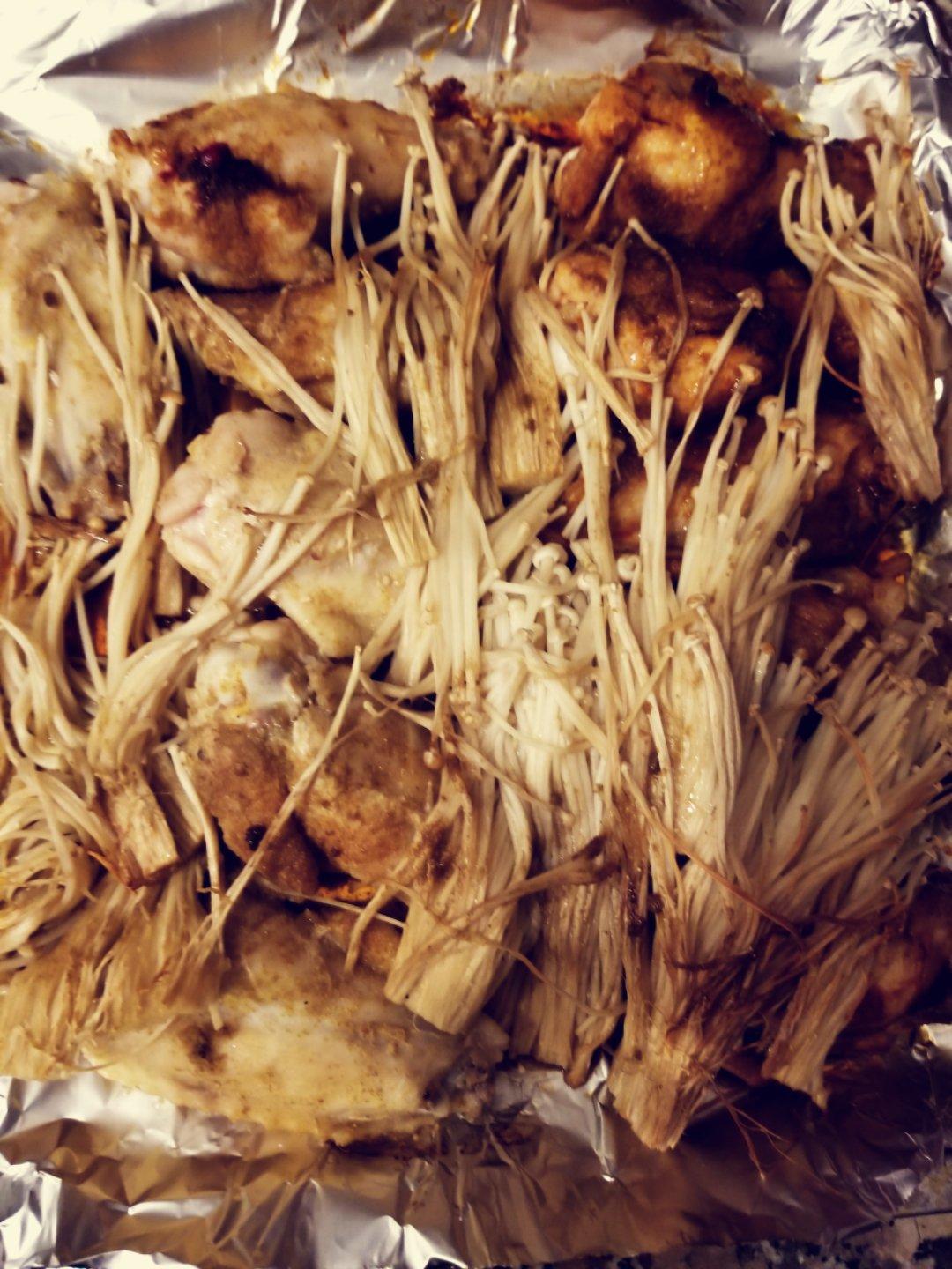 烤金针菇鸡翅 (繁忙上班族版)