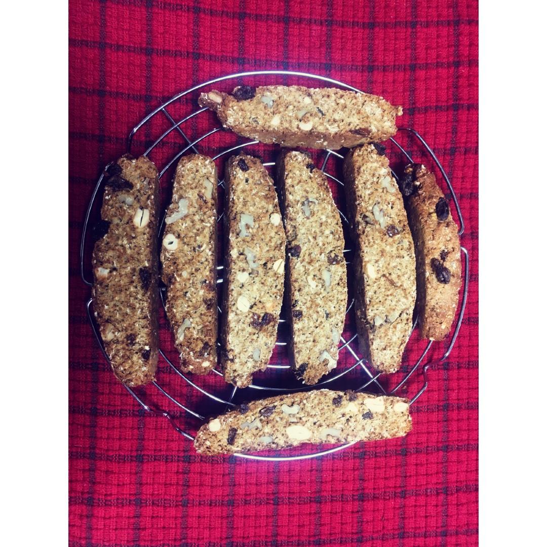 【健康零食】燕麦坚果意式脆饼