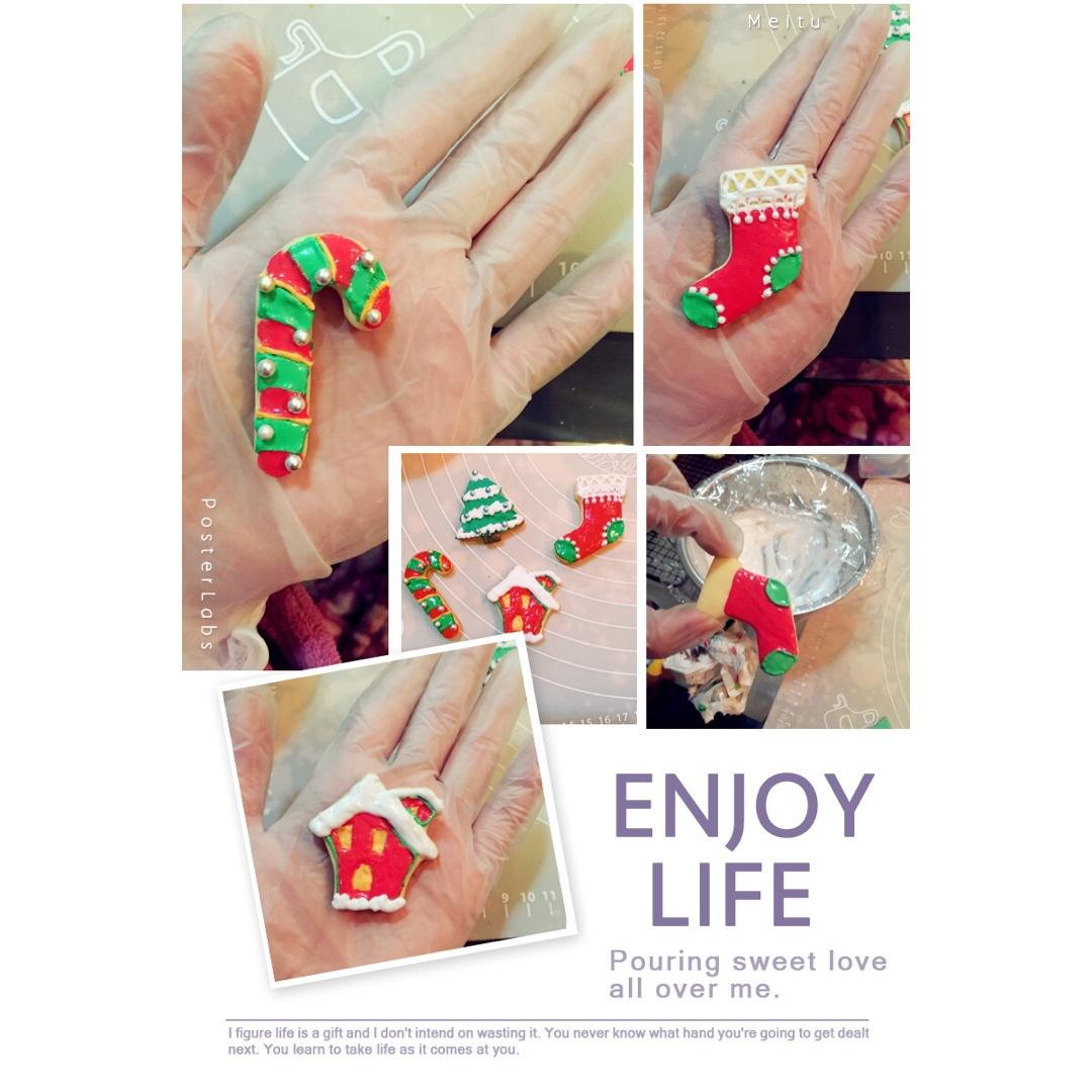 【圣诞】可爱的圣诞手套糖霜饼干