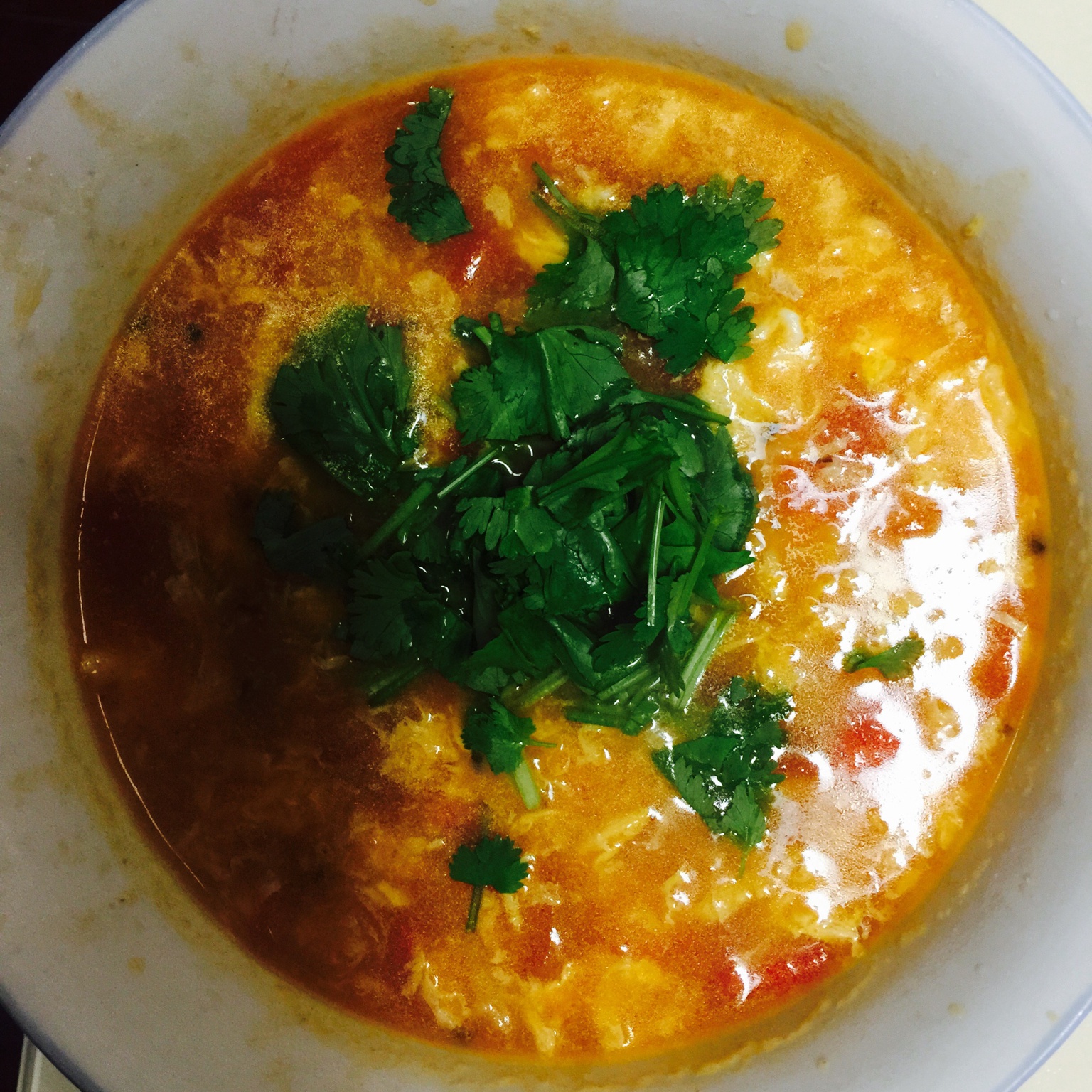 西红柿鸡蛋疙瘩汤