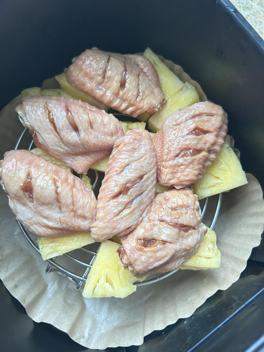 空气炸锅版菠萝鸡翅