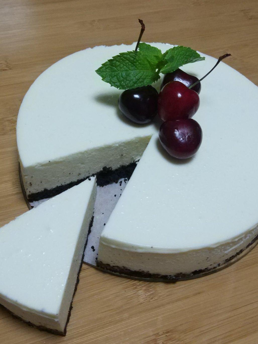 微笑如莲做的牛奶芝士慕斯