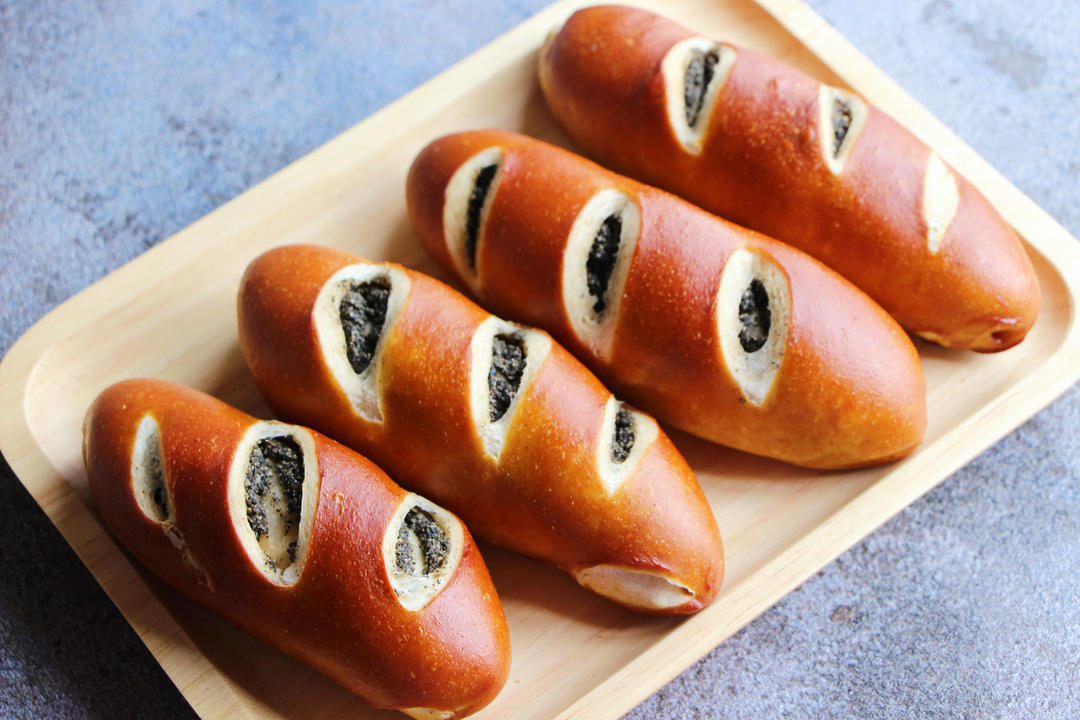 夏槿墨做的【配方分享】边过马路边"过早" 黑芝麻碱水包