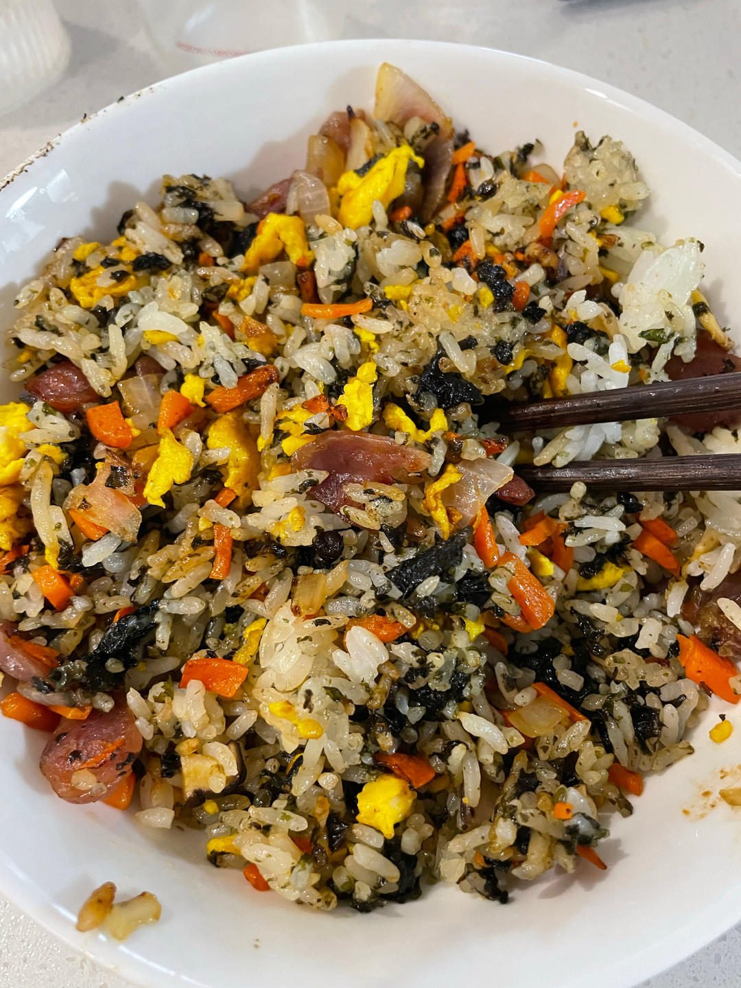 紫菜火腿鸡蛋炒饭