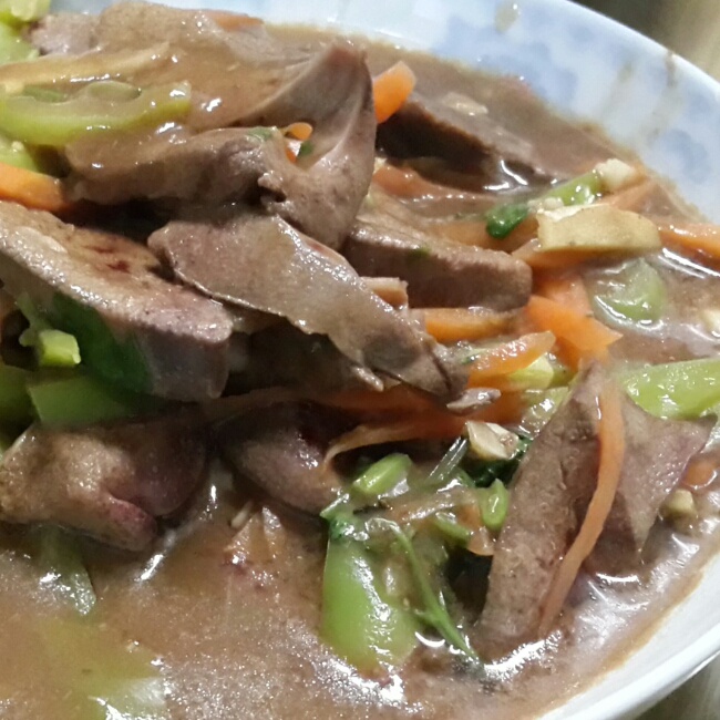 辣椒炒猪肝