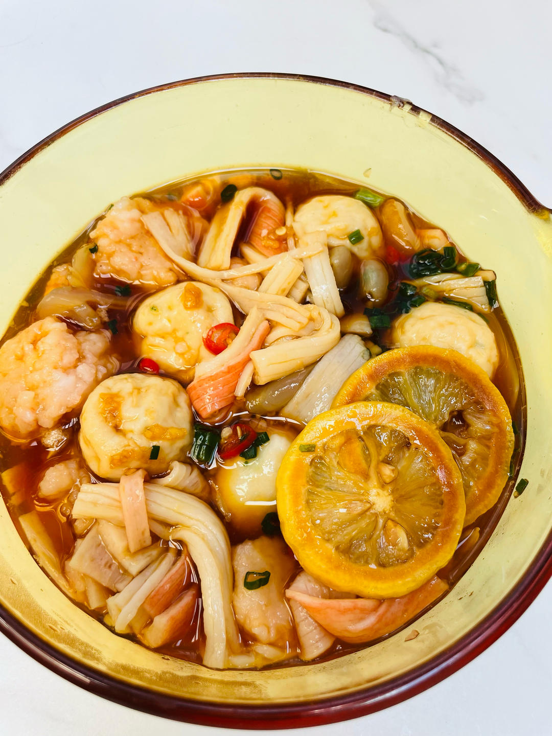 哇哦…在家做出来了海底捞泰式虾滑