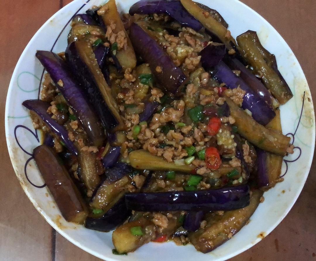 红烧肉沫茄子
