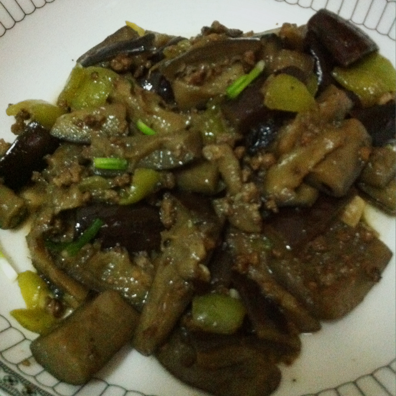 红烧肉末茄子
