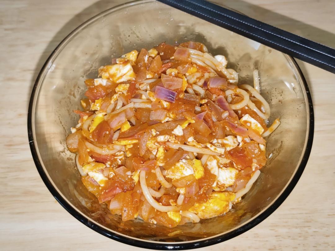 西红柿鸡蛋意面