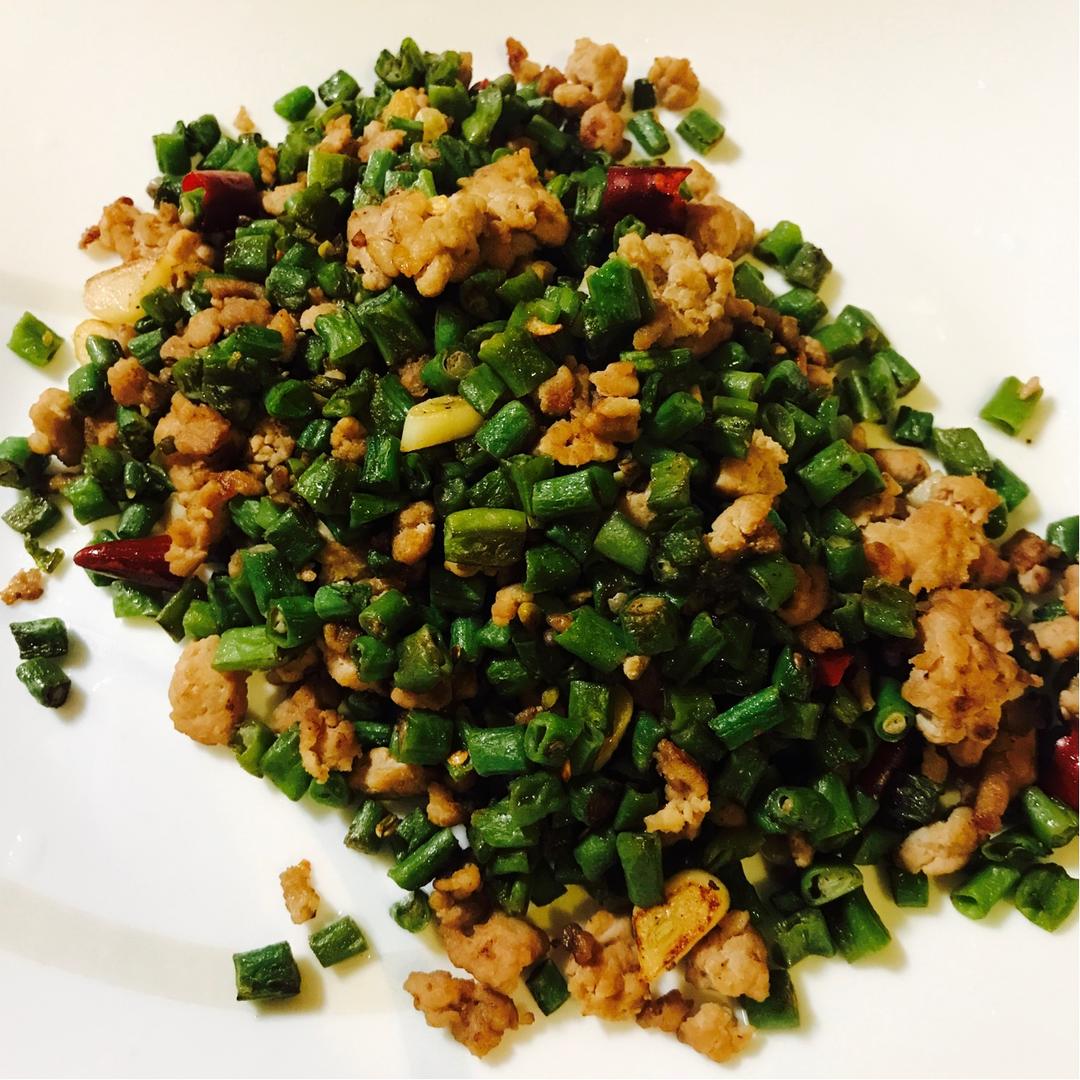 肉沫豆角下饭菜