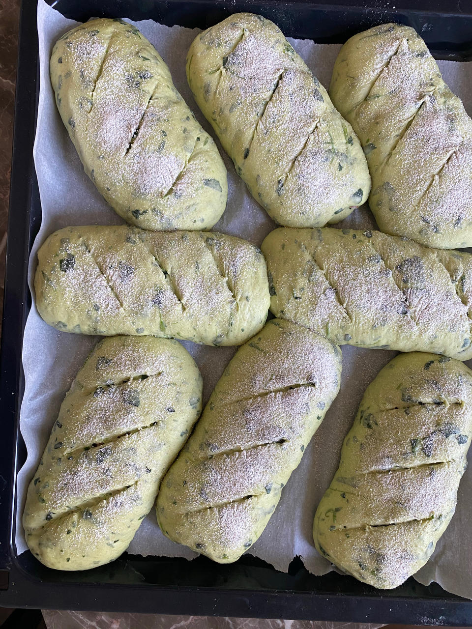 菠菜芝士咸面包