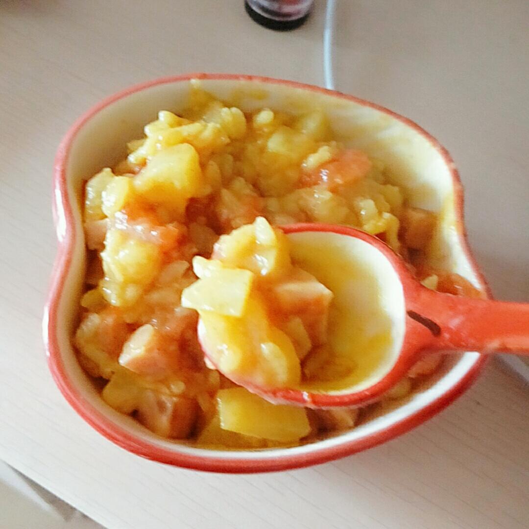 懒人电饭锅咖喱土豆香肠焖饭