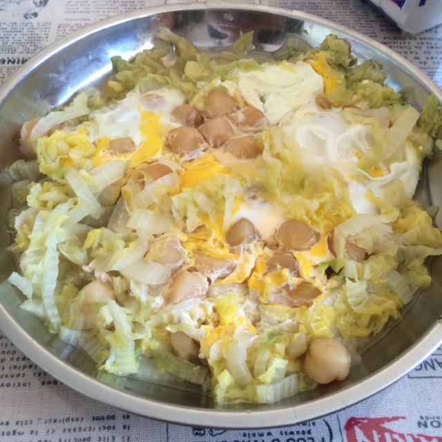 素赛螃蟹----干贝白菜滑蛋