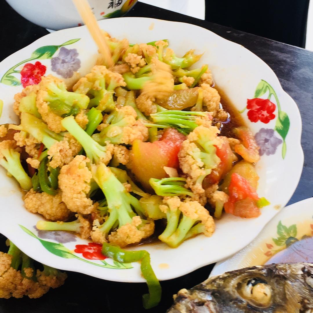 老丁的私房菜-干锅花菜
