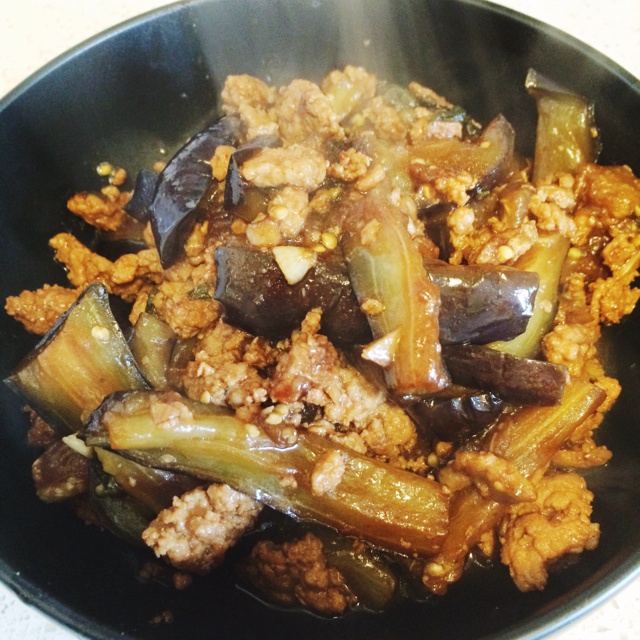 红烧肉末茄子