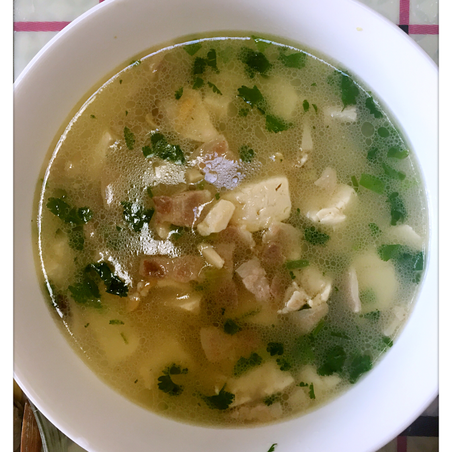 即食蚬子豆腐汤